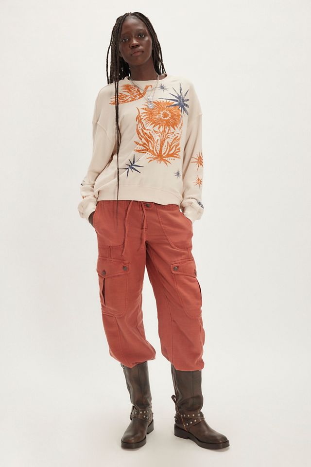 Daydreamer Sweat-shirt ample Folk Flower Stamps #2