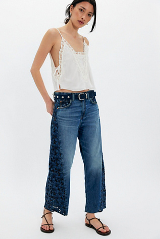 Rider Low-Slung Embroidered Barrel Jeans - thumbnail 2