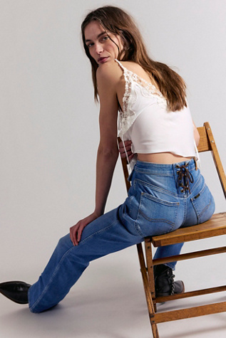 Lee Lace-Up High-Rise Bootcut Jeans - thumbnail 4