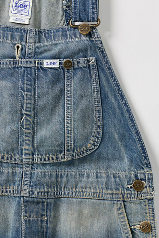 Lee Slim Straight Overalls at Free People in Medium Wash, Size: M