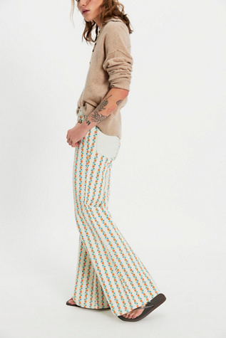 Wrangler 70s Printed Flare Jeans at Free People, Size: 27