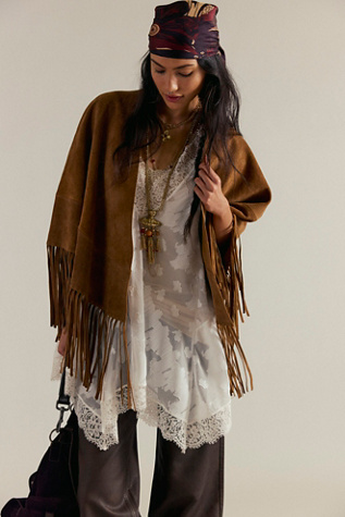 Fire Nights Suede Shawl