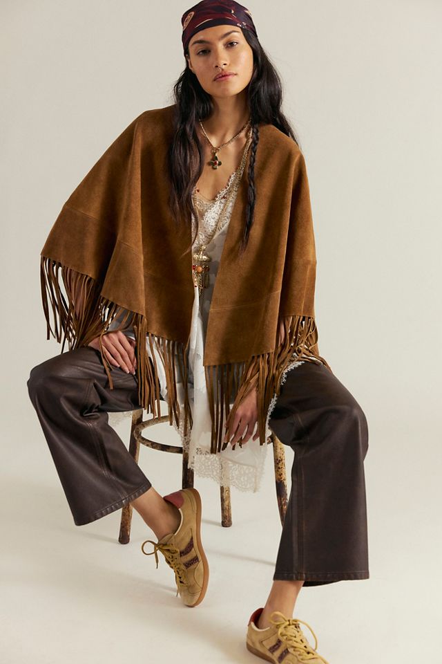 Fire Nights Suede Shawl