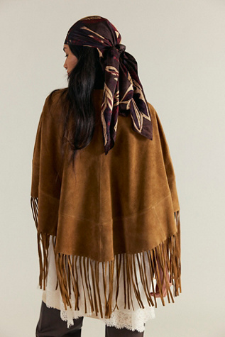 Женские палантины Free People Fire Nights Suede Shawl, цвет: Коричневый — фото 3