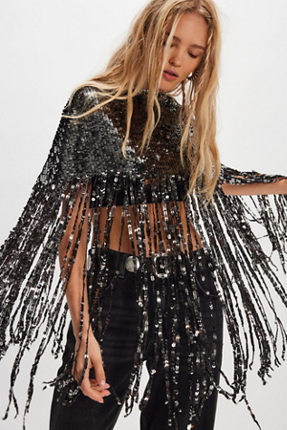 All Night Long Sequin Cape