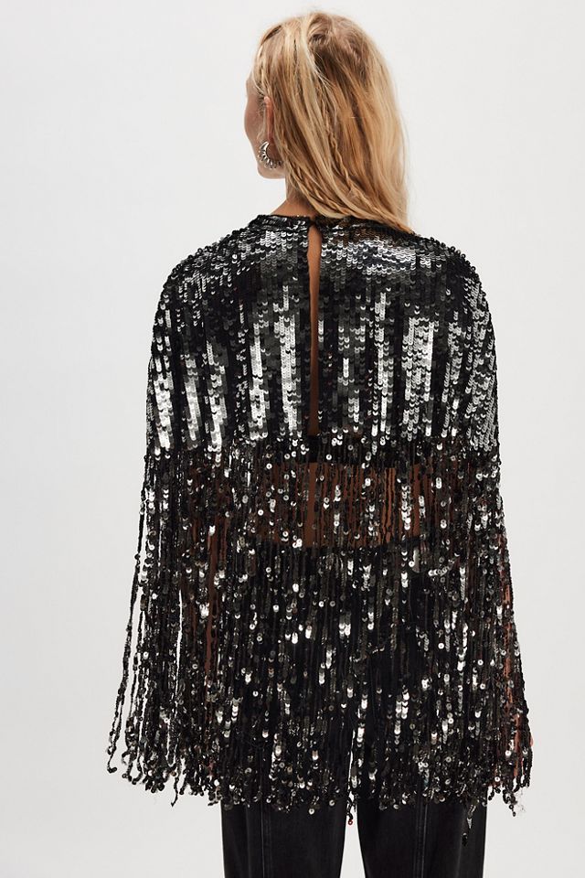 All Night Long Sequin Cape #1