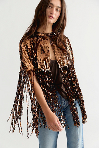 All Night Long Sequin Cape