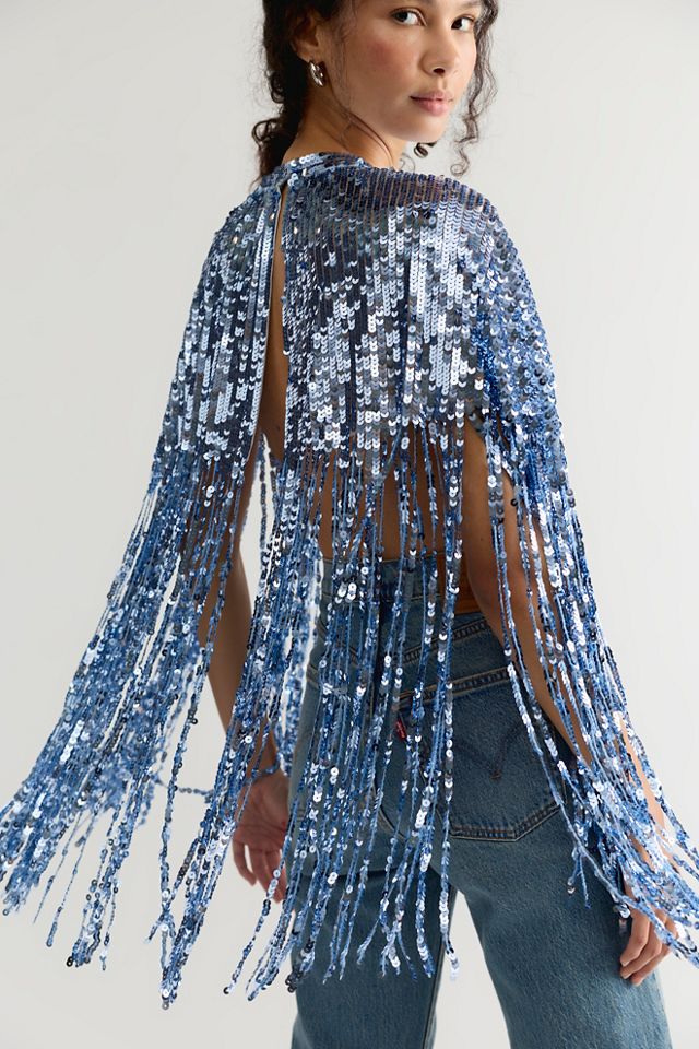 All Night Long Sequin Cape #1