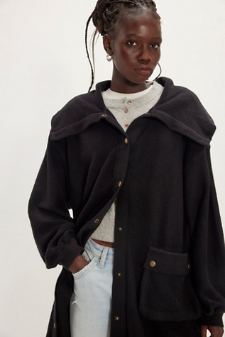 Snuggle Up Cardi by Free People in Black, Size: S