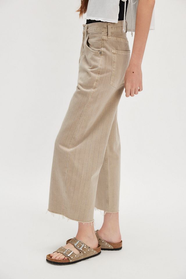 Citizens of Humanity Striped Ayla Raw Hem Cropped Jeans #2