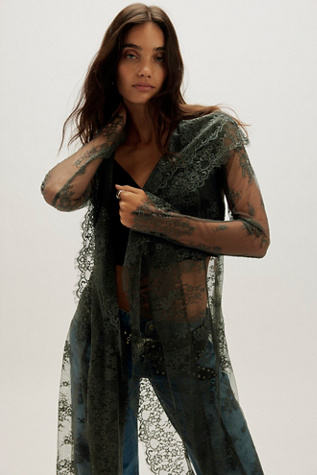 Nigel Preston Maud Lace Duster at Free People in Grey