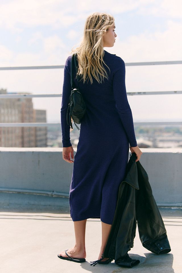 Audrina Cotton-Linen Sweater Dress #1