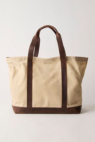 L.L.Bean Leather Trim Tote