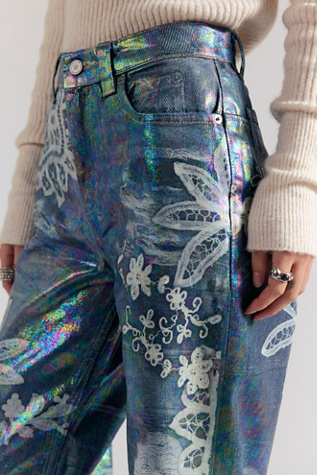 We The Free Tinsley Printed High-Rise Illusions Jeans