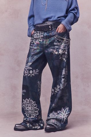 Jean taille haute à illusions imprimées We The Free Tinsley