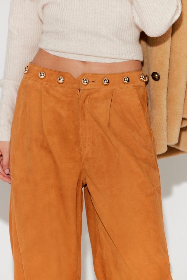 Understated Leather Dome Studded Pants #2