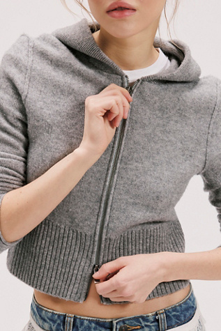 Fran Cashmere Hoodie by Free People in Grey, Size: S