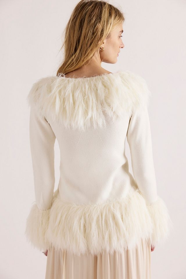 Marilyn Faux Fur Trim Cardi #1