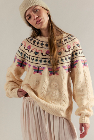 Blooming Bobbles Knit Sweater