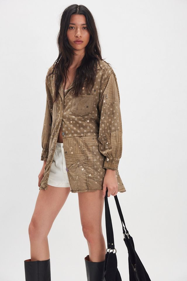 Magnolia Pearl Patchwork Polka Smock Top #3
