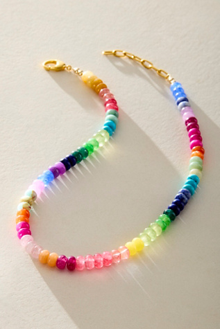 ALV Beaded Stone Necklace at Free People