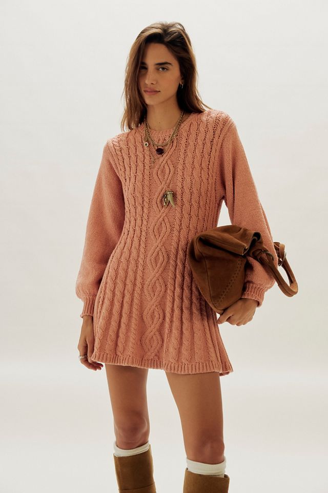 Orla Cable Knit Mini Dress | Free People