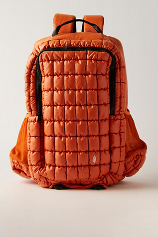 Free People Orange Quilted Patch Backpack Free People Large Backpacks for Women for sale | eBay main image 4