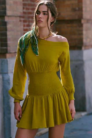 Scorching Hot Long-Sleeve Mini Dress