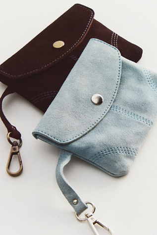 Lyra Suede Wallet at Free People in Ice Blue