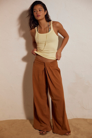 Sarong Pants by free-est at Free People in Spiced Brown, Size: Large