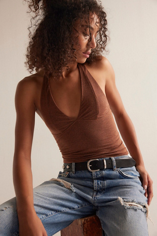 Still Here Lurex Halter Cami