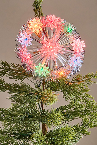 Cimier d'Arbre de Noël Flocon de Neige en Guirlande