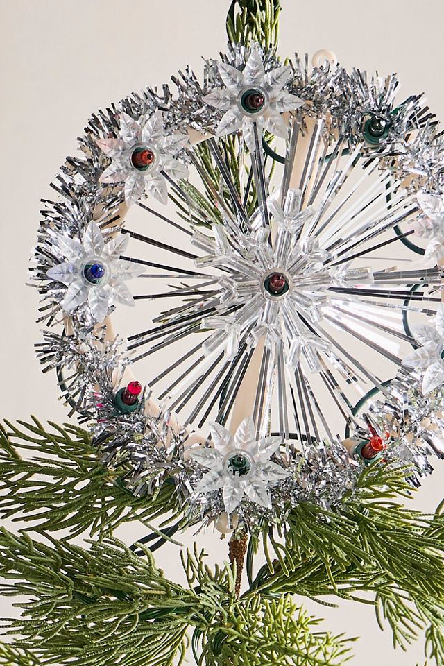Snowflake Tinsel Tree Topper #2