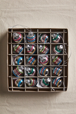Striped Ornament Set Of 2