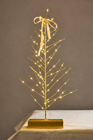 Lumière d'arbre festive dorée