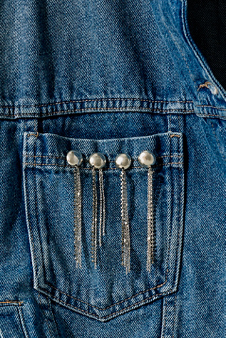 Brandy Fringe Pin Set by Free People in Silver