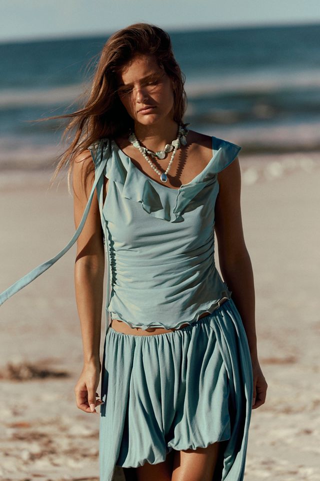 Isla Off-The-Shoulder Ruched Sleeveless Top #3