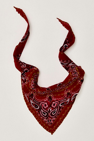 Freebird Hair Scarf by Curried Myrrh at Free People in Red