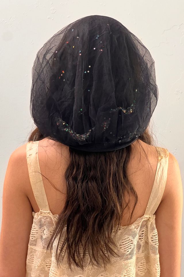 Vintage Mesh Midnight Stars Bonnet Head Scarf Selected by Anna Corinna #2