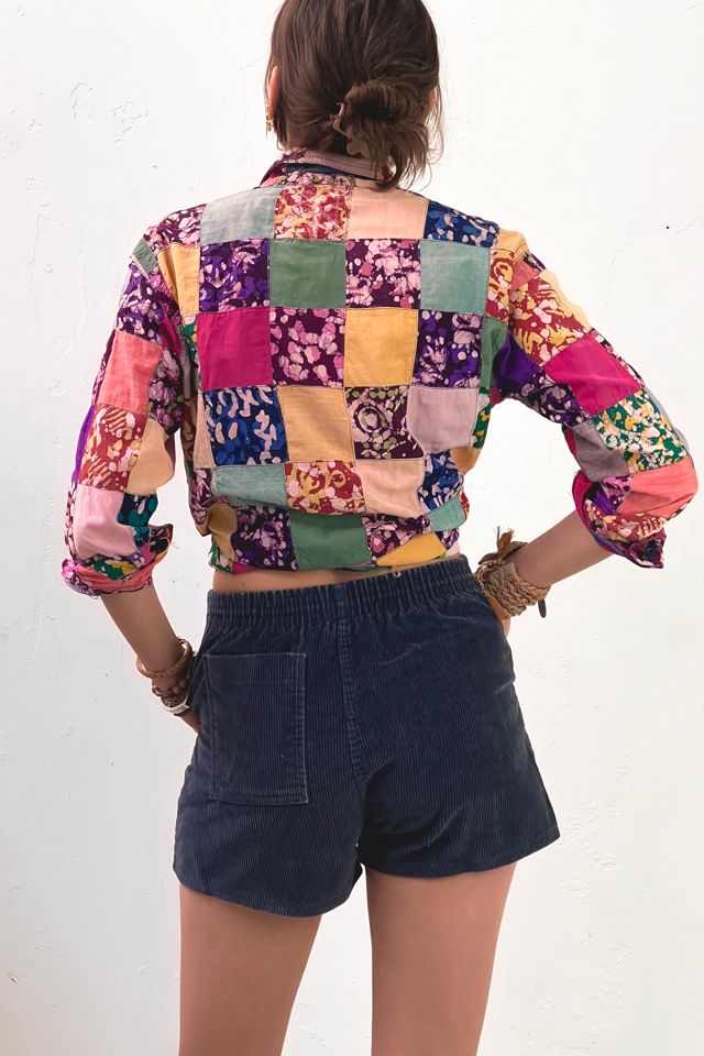 Vintage Batiq Patchwork Button Down Selected by Anna Corinna #2