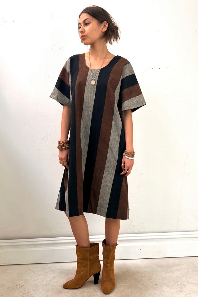 Vintage Phoenix Hand Woven Stripe Dress Selected by Anna Corinna #3