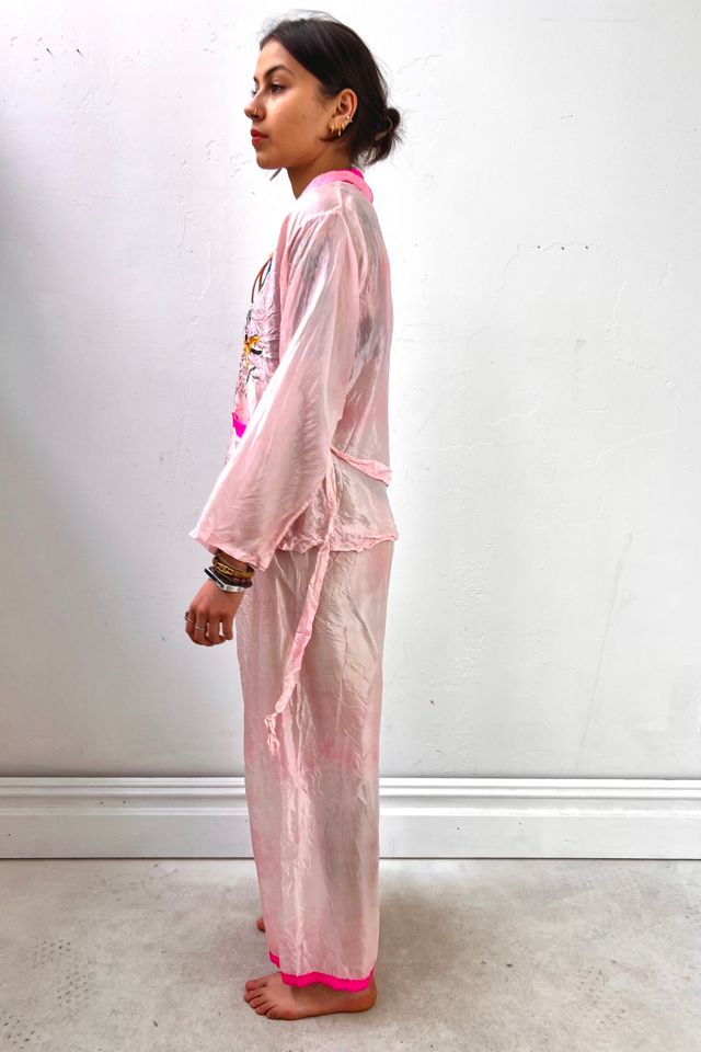 Vintage Silk PJ's Hand Embroidered  Selected by Anna Corinna #2