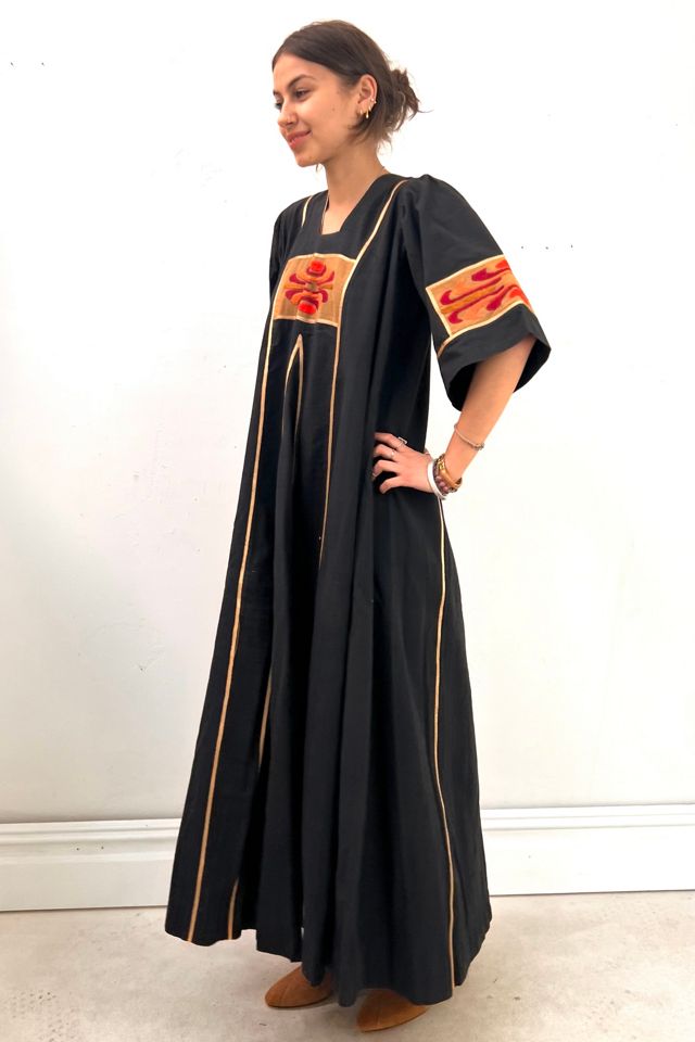 Vintage Josefa Hand Embroidered Midnight Maxi Dress Selected by Anna Corinna #1