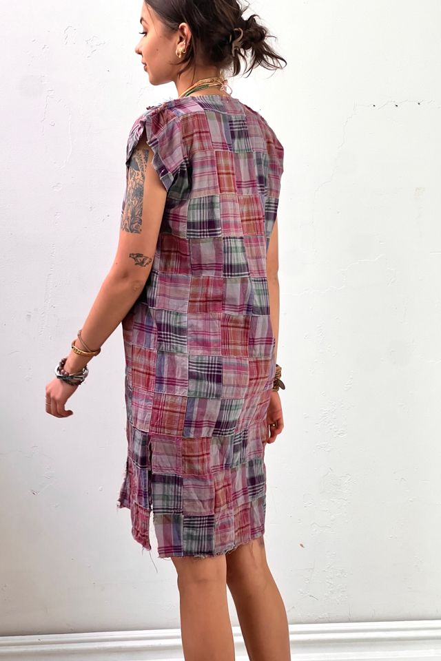 Anna Corinna Reworked Vintage Plaid Patchwork Smock Dress #2