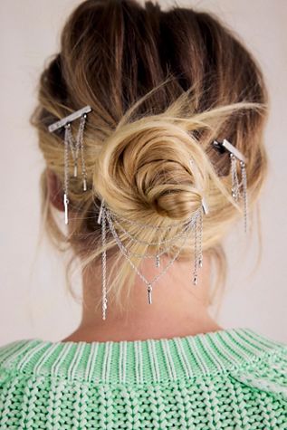 Solar Eclipse Hand Painted Claw Clip | Free People display picture 2