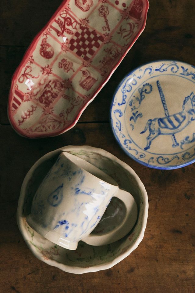 Red Tile Snack Tray #4