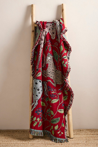 berry Horses Blanket by Olivia Wendel Textiles at Free People in Blue