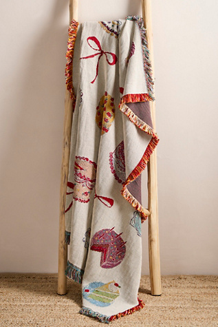 A Piece Of Cake Blanket by Olivia Wendel Textiles at Free People in Pink