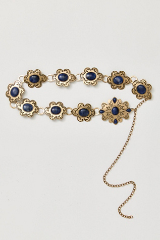 Женский ремень Free People Eternal Sunshine Chain Belt, цвет: Lapis — фото 2