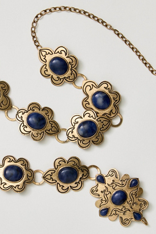 Женский ремень Free People Eternal Sunshine Chain Belt, цвет: Lapis — фото 3